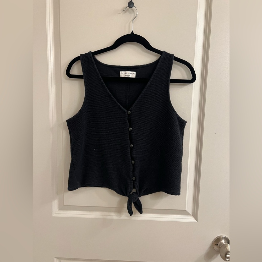 Madewell Tie Front Crop Top
